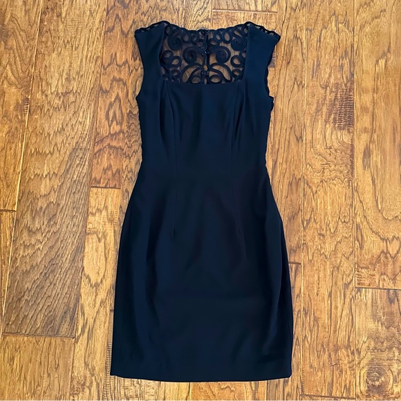 henri bendel Dresses & Skirts - Henri Bendel Vintage Black Sleeveless Dress with Mesh Back Size 2